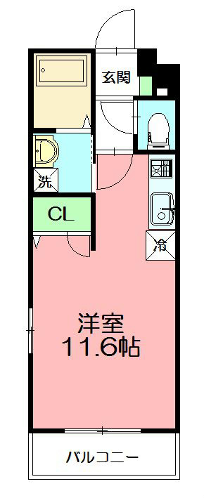 ジェミナイ 109号室 間取り