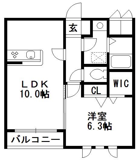 サンフラワー中海岸 303号室 間取り