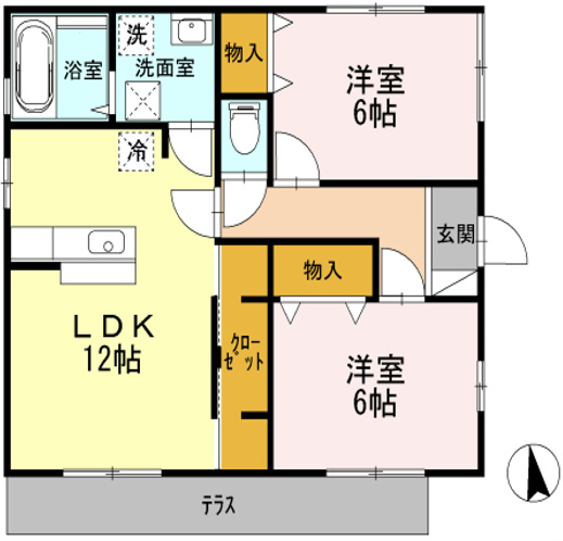 松田戸建て　B棟 間取り
