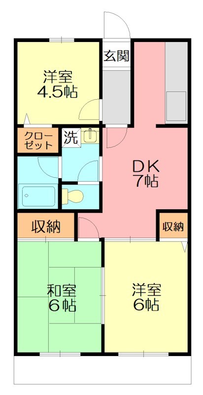 パル・メゾンＹＧＭ 401号室 間取り