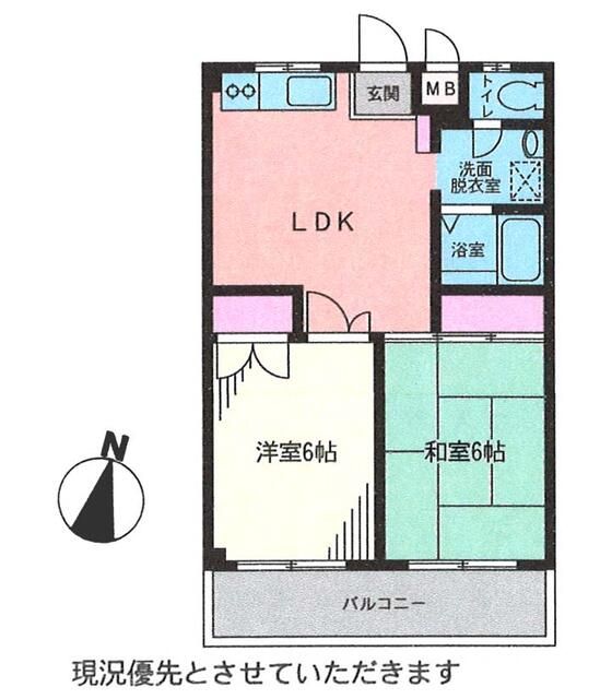 メイプルⅢ 102号室 間取り