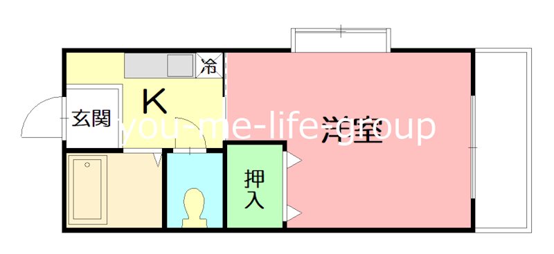 カレント 101号室 間取り