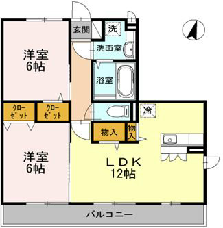 リーフガーデンⅠ 101号室 間取り