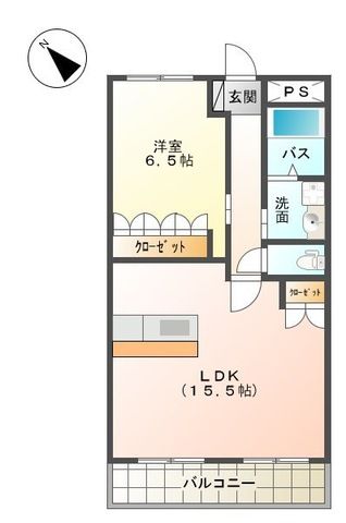 スカイヒルズ 305号室 間取り