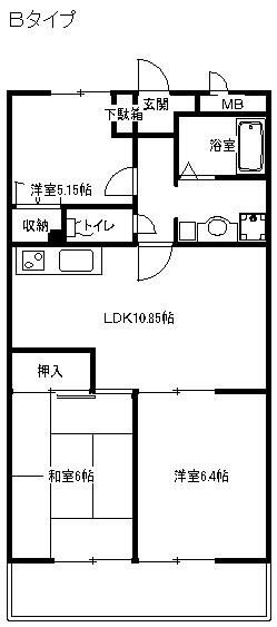 湘南アメニティ旭  202号室 間取り