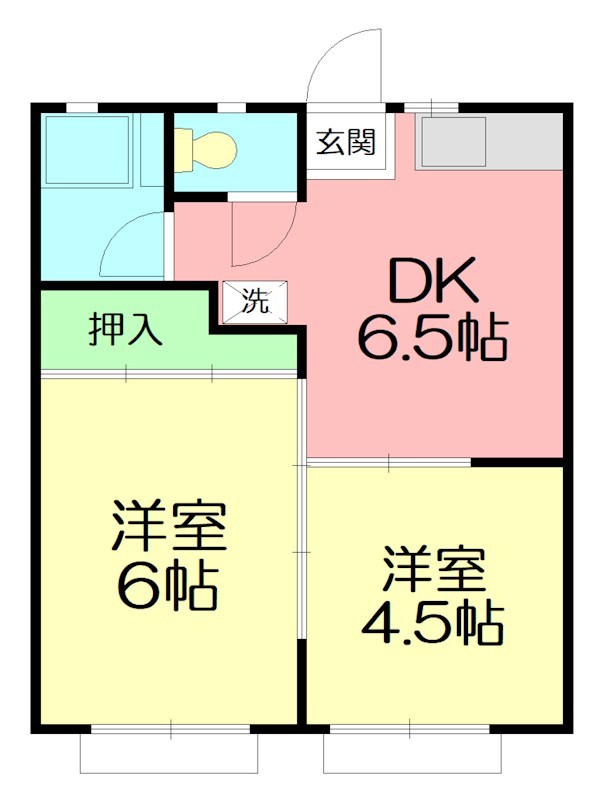 北鎌倉グリーンハイツ 203号室 間取り