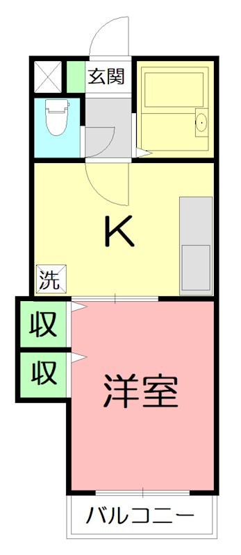 燦ハイム 202号室 間取り