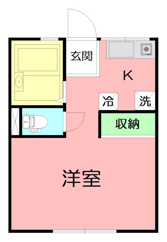 今井ハイツD棟 201号室 間取り