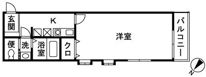 ミル　シャンブル  107号室 間取り