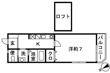 エルピス鵠沼 202号室 間取り
