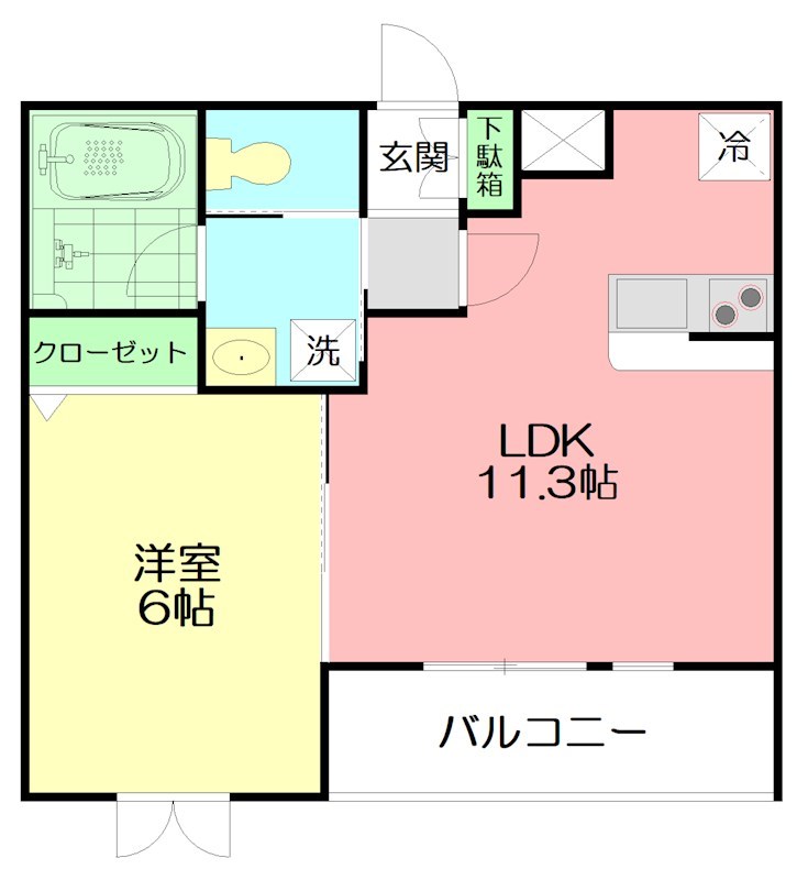 ジェンティール 203号室 間取り