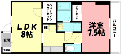 Weave  202号室 間取り