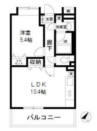 クロノス湘南台 102号室 間取り