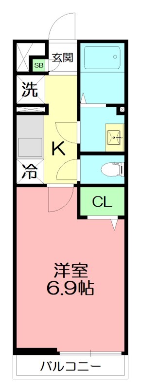 リブリ・ヴァンベール華山 106号室 間取り