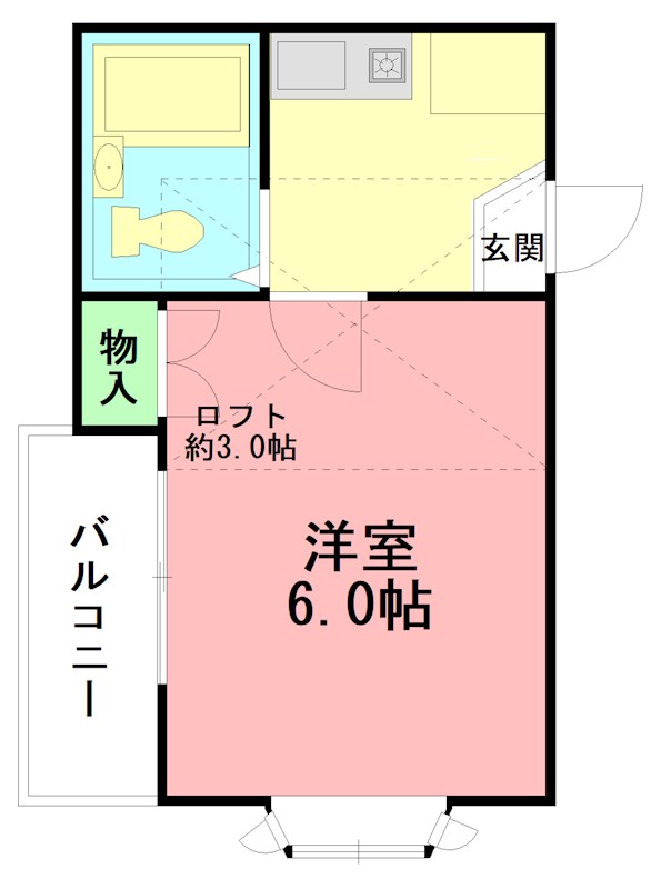 ポルテシャンス 201号室 間取り