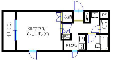 Gran cassaⅡ 104号室 間取り