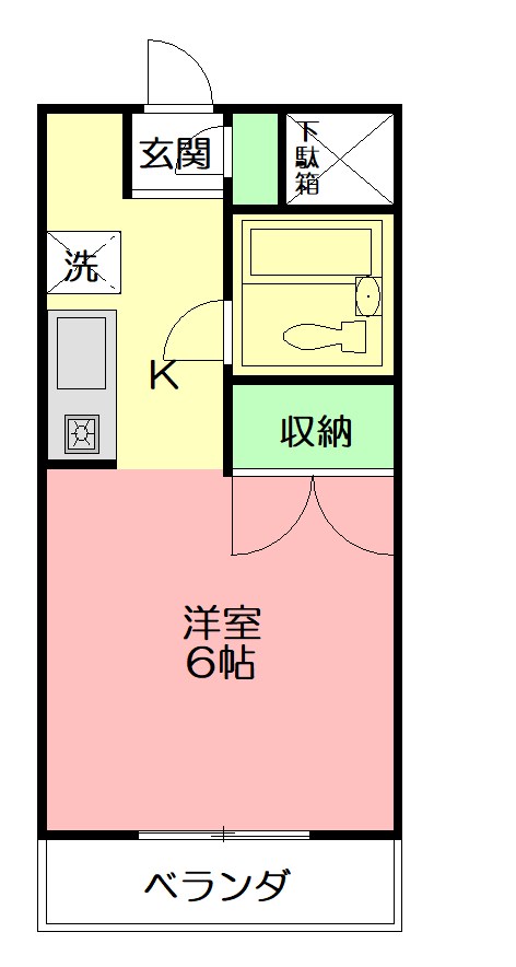 渚マンション 202号室 間取り