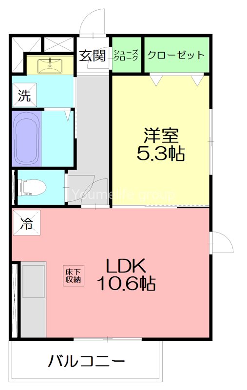 大黒屋ハイツ 三番館 101号室 間取り