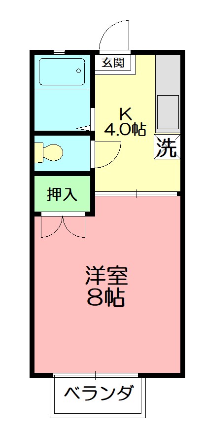 栗の木館 202号室 間取り