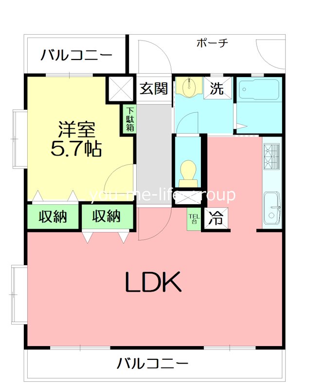 マーレTAKEI四番館 304号室 間取り