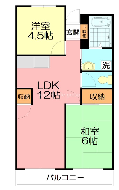 シーサイドテラス 203号室 間取り