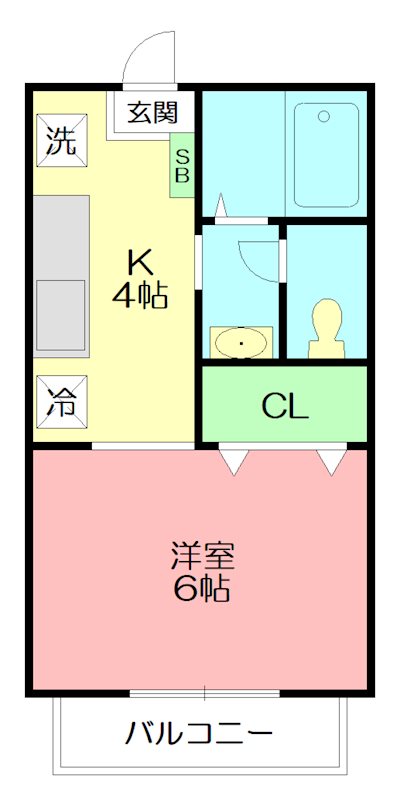 サンシティ岩原 207号室 間取り