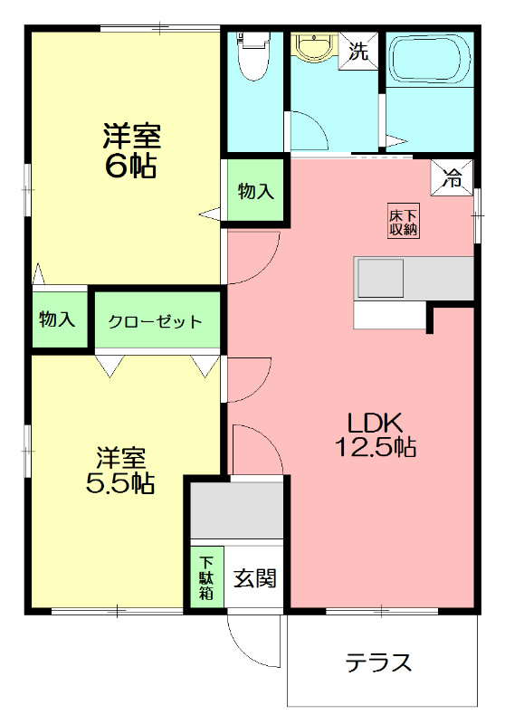 中里戸建て　2 間取り