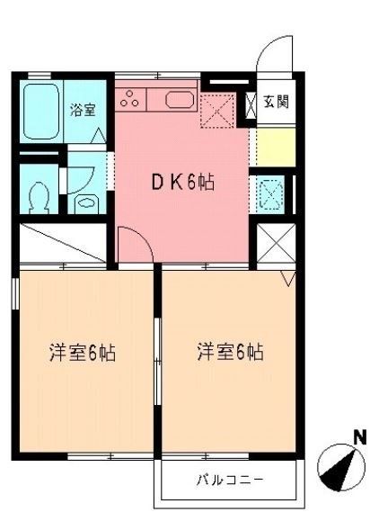 レモンハイム 203号室 間取り