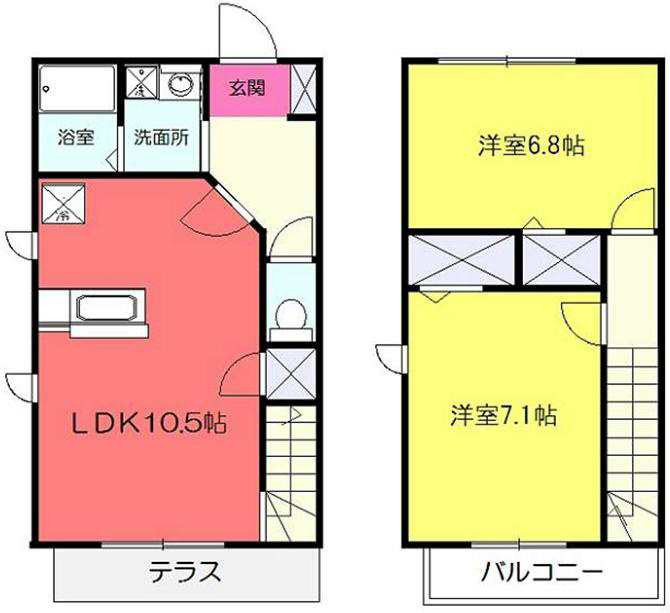 Rever Atsugi C 102号室 間取り