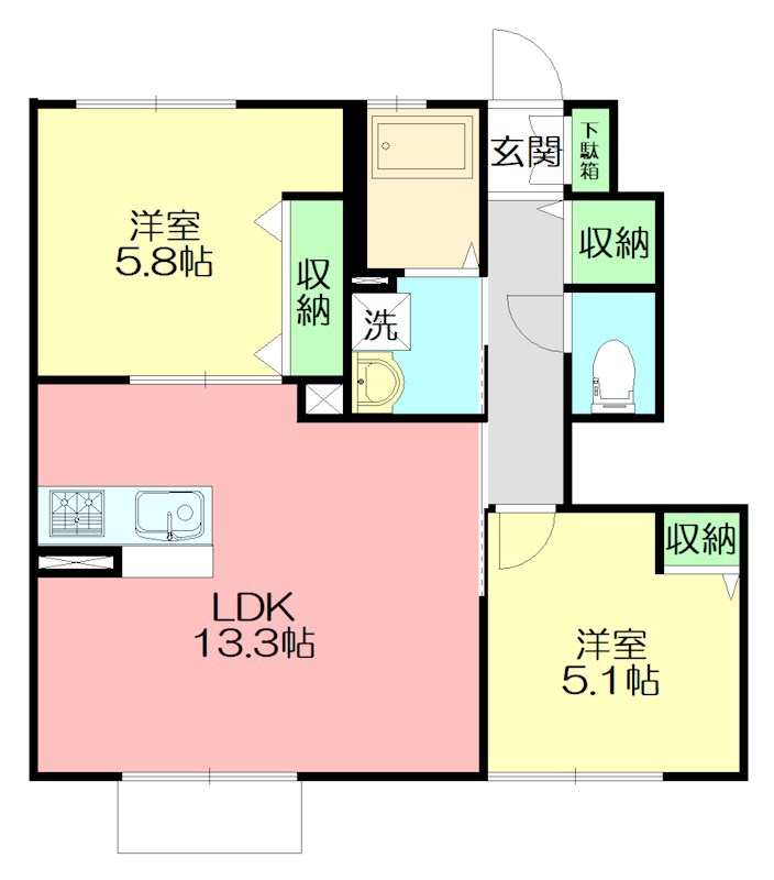ウィンヴィレッジ 103号室 間取り