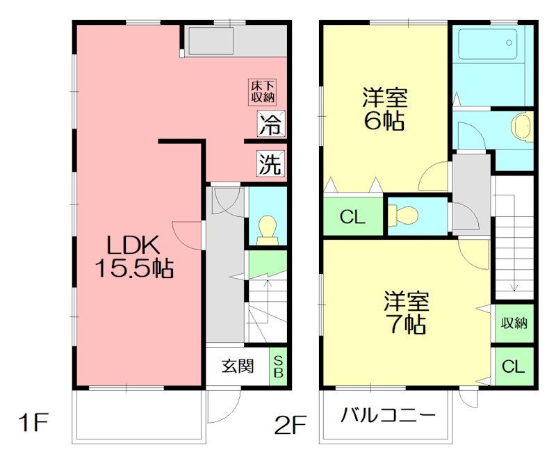 アイリス五番館 1号室 間取り