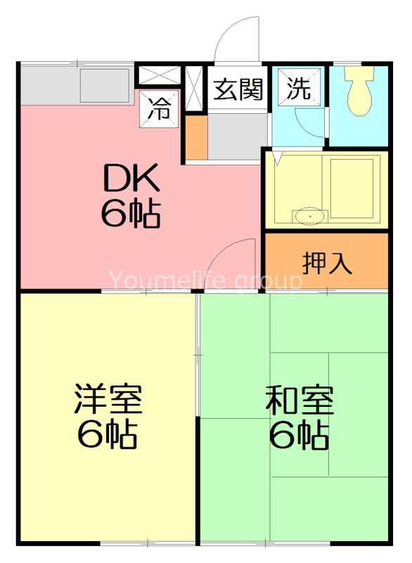 サンウッドⅠ 203号室 間取り