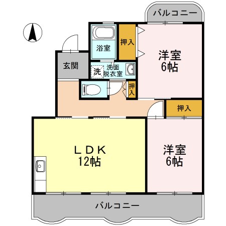 ハビテーションWADAⅡ 205号室 間取り