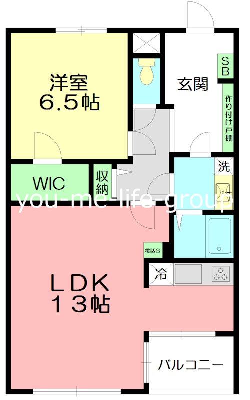 シーベルズ  402号室 間取り