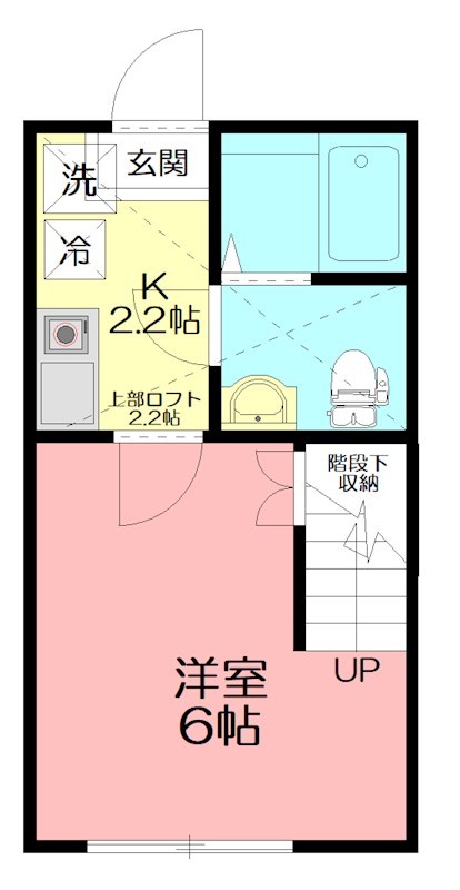 ラ・フロール鶴巻南 102号室 間取り