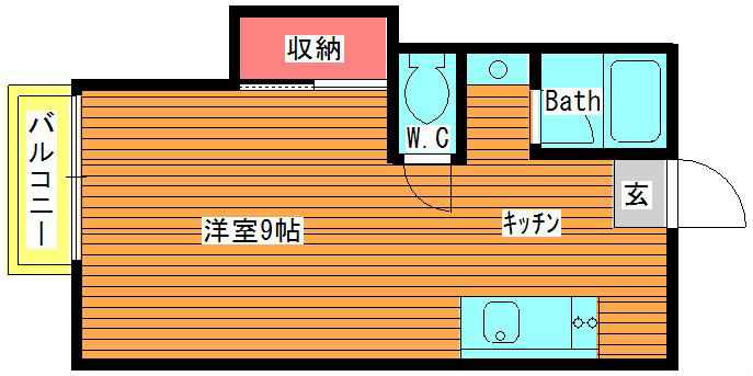 ホワイトハウス沼目A 2号室 間取り