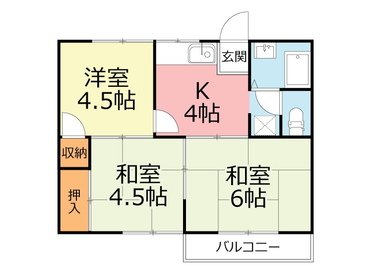 藤沢ハイツ 202号室 間取り