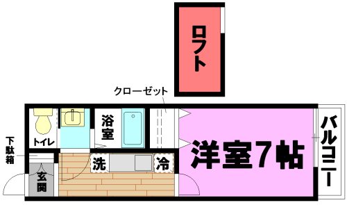 エクレール辻堂Ⅰ 206号室 間取り