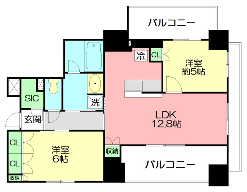 パレステージ平塚 505号室 間取り