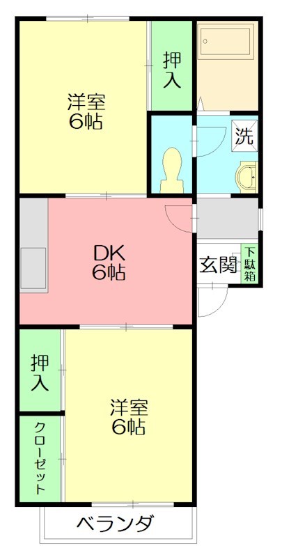 グリーンハイツ 2F号室 間取り