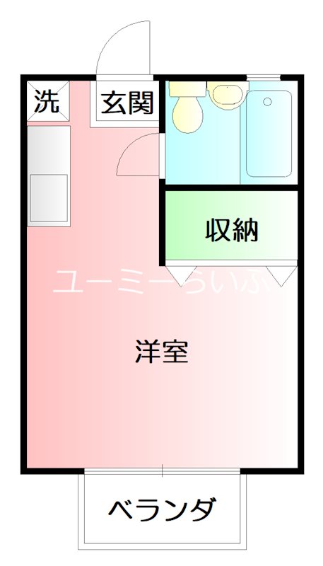 フィールド中田 203号室 間取り
