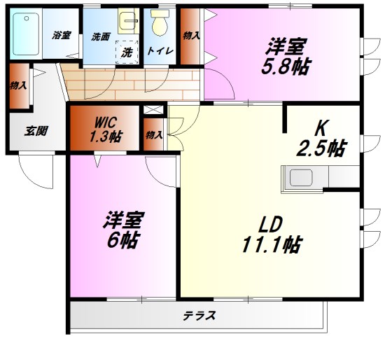 Casa Verde 101号室 間取り