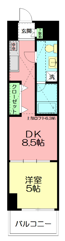 ZA YAMAGUCHI 602号室 間取り