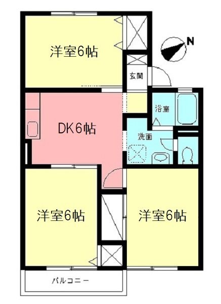 グリーンハイツ駒形 202号室 間取り