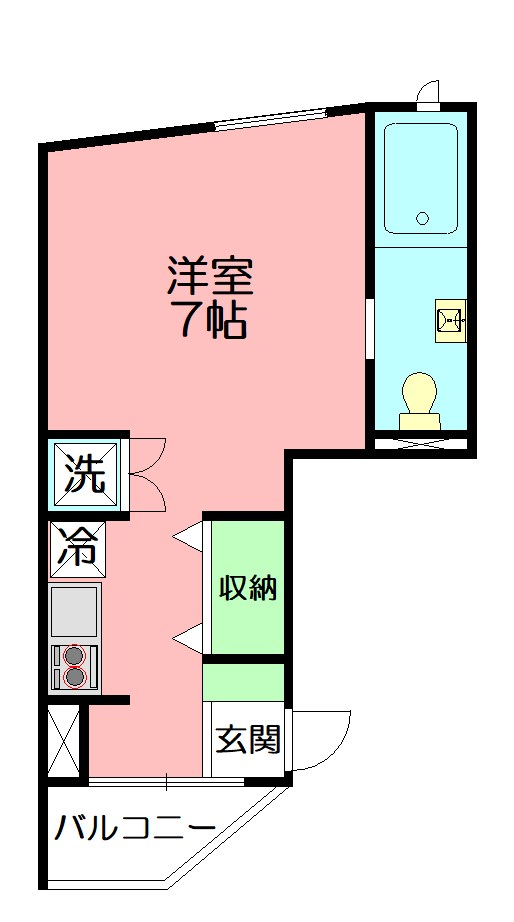 EAST　RISE　由比ガ浜B 309号室 間取り