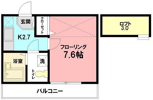 アジュール湘南 203号室 間取り
