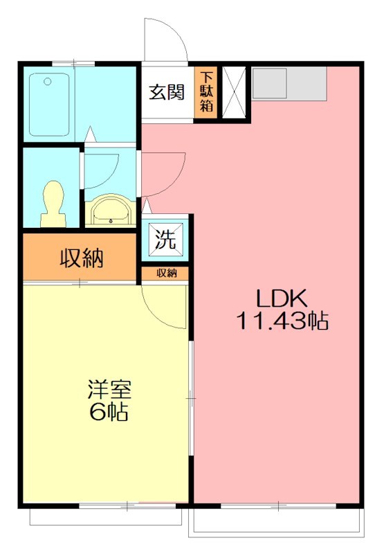 パレス茅ヶ崎 303号室 間取り