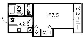 アンジェリカ 205号室 間取り