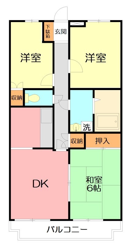 マーカスヒル湘南 303号室 間取り