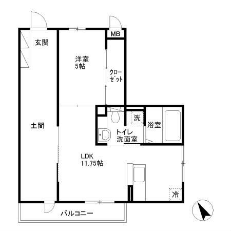 アルメリア湘南 201号室 間取り
